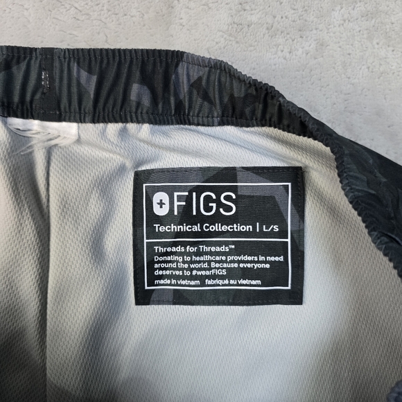 Womens FIGS Yola FREEx Lined Skinny Scrub Pants Bonsai Camo sz Lg - Picture 6 of 12